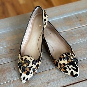 Kate Spade FLATS Women Shoes Leopard Cheetah Print Dyed Cow fur